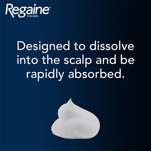 Regaine for Men designed to dissolve into the scalp